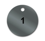 Marqueur de Vannes - Rond Pré-numéroté Ø38 mm - Inox - Lot de 50