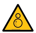 Rouleau de Pictos de Danger - Rouleaux contrarotatifs - W025