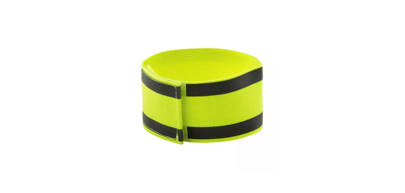 Brassard jaune rétroréfléchissant haute visibilité velcro