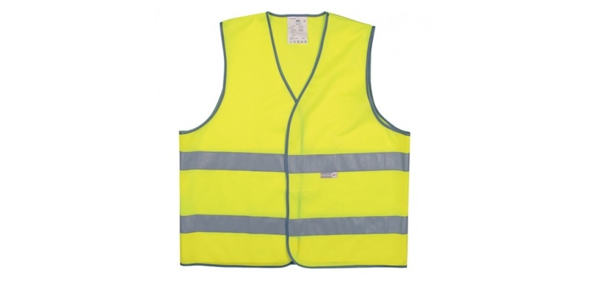 Gilet de sécurité ECO+ jaune fluo bandes réfléchissantes