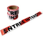 Ruban - Signalisation "TRAVAUX" Rouge  Blanc - 100m x 50mm