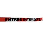 Ruban de chantier - Entrée interdite - Polyéthylène - 100m x 50mm