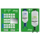 Station lavage oculaire PLUM DUO – Saline 1000 mL + pH neutre 500 mL