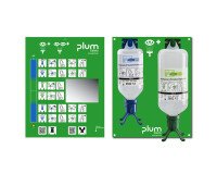Station lavage oculaire PLUM DUO – Saline 1000 mL + pH neutre 500 mL