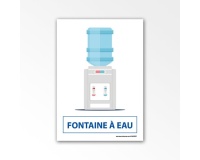 Signalétique d'information ERP - Pictogramme Fontaine à eau - Carré 210 x 148 mm (A5) PVC 2 mm