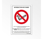 Panneau interdiction - Interdiction de fumer avec décret - A5