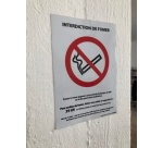 Panneau interdiction - Interdiction de fumer avec décret - A5