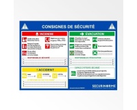 Panneau de consignes sécurité incendie évacuation pour ERP - A4