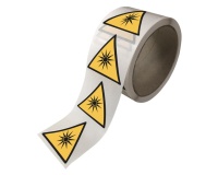 Rouleau de pictos - Danger Rayonnement optique - W027 - ISO 7010