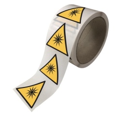 Rouleau de pictos - Danger Rayonnement optique - W027 - ISO 7010
