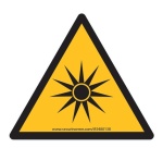 Rouleau de pictos - Danger Rayonnement optique - W027 - ISO 7010