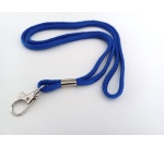 Cordon pour sifflet ou badge avec mousqueton - 90 cm - Bleu