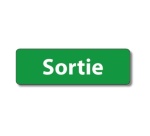 Panneau Sortie adhésif – PVC 150 x 47 mm Blanc