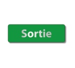 Panneau Sortie adhésif – PVC 150 x 47 mm Blanc