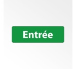 Panneau signalétique d'accueil - Picto Entrée - Fixation adhésive
