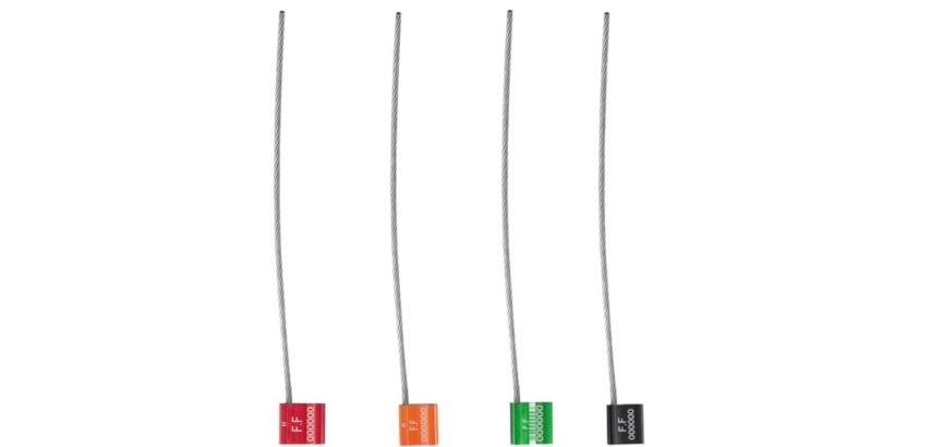 Scellés de Sécurité - Métalliques à Câble TECSEAL - 25 pièces Noir