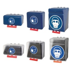 Boîte de rangement EPI - Protections Respiratoires - Plastique ABS Mini Bleu