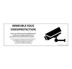 Panneau de protection - Immeuble sous Vidéoprotection - ISO 7010