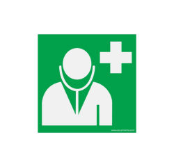 Panneau ISO EN 7010 - Médecin - E009