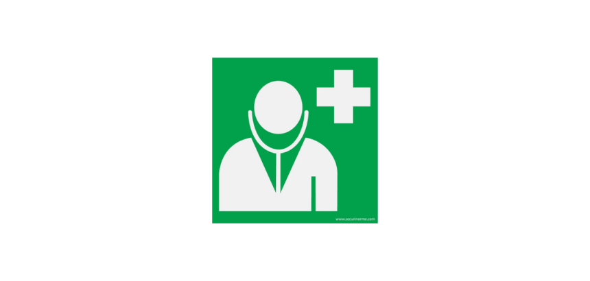 Panneau ISO EN 7010 - Médecin - E009