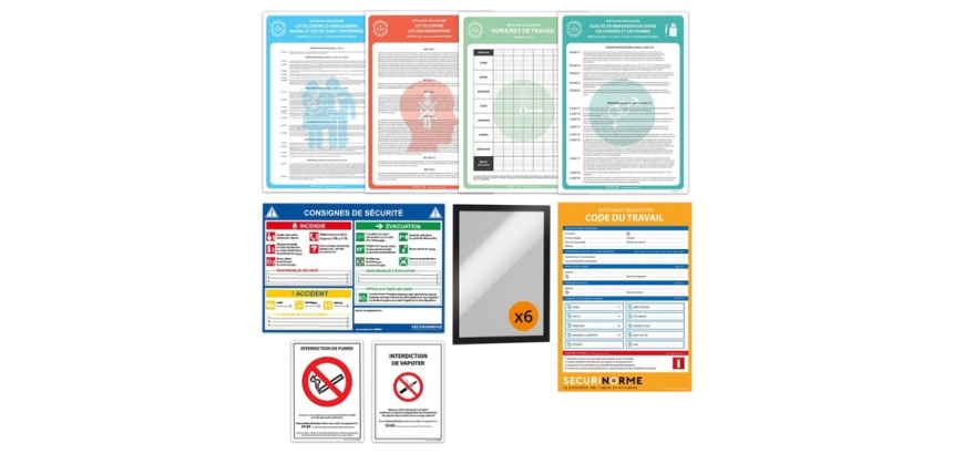 Kit affichages obligatoires entreprise – De 11 à 49 salariés