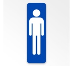Panneau WC Homme adhésif PVC ou alu brossé – 2 formats