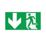 Panneau évacuation - Sortie de secours - Photo-luminescent 300 x 150 mm PVC 2 mm