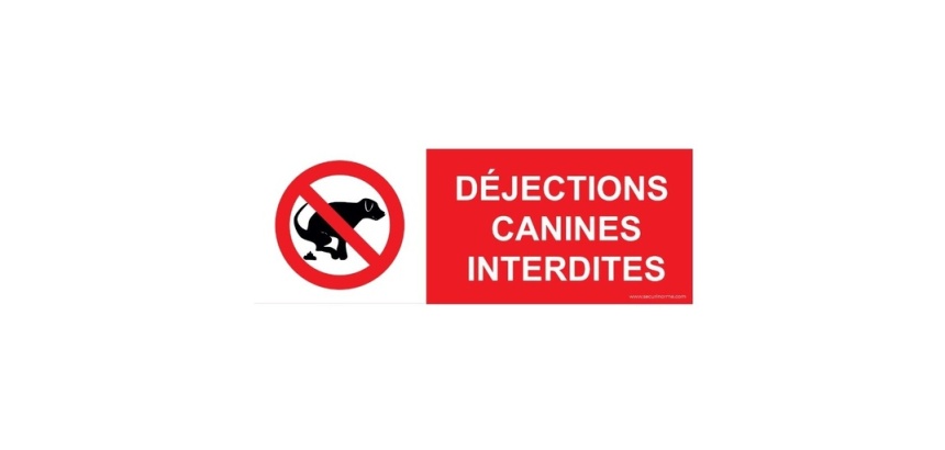 Panneau d'interdiciton - Déjections Canines Interdites - ISO 7010