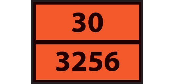 Plaque ADR - Liquide inflammable transporté à chaud - 30/3256
