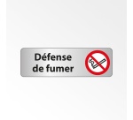 Signalétique d'interdiction - Défense de fumer - P002 - ISO 7010 250 x 80 mm Argent
