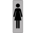 Panneau WC Femme vertical adhésif PVC ou alu brossé