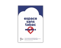 Panneau Espace sans tabac - Espace sans tabac 210 x 148 mm (A5) PVC 2 mm