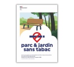 Panneau Signalétique - Espace sans tabac - Parc  Jardin