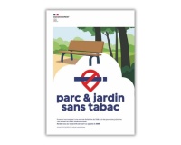 Panneau Signalétique - Espace sans tabac - Parc  Jardin 210 x 148 mm (A5) PVC 2 mm