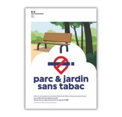 Panneau Signalétique - Espace sans tabac - Parc  Jardin