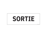 Plaque de porte SORTIE - 210 x 75 mm