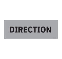 Panneau d'information bureau - Direction - 210 x 75 mm PVC 2 mm Gris