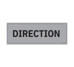 Panneau d'information bureau - Direction - 210 x 75 mm PVC 2 mm Gris