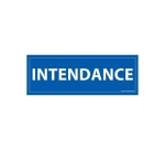 Panneau INTENDANCE - fond bleu 210 x 75 mm