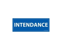 Panneau INTENDANCE - fond bleu 210 x 75 mm