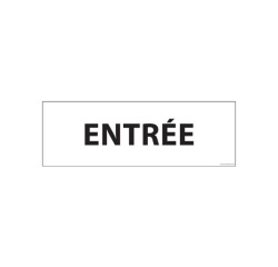 Panneau - Info Entrée 210x75 mm PVC 2 mm Blanc