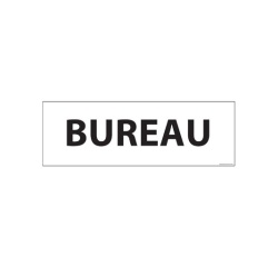 Signalétique d'information - Pictogramme Bureau - 210 x 75 mm Vinyle Souple Autocollant Blanc