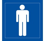 Panneau WC homme - Signalétique Toilettes - Universel