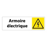 Panneau danger - Pictogramme Armoire électrique - W012 - ISO 7010 250 x 80 mm Argent