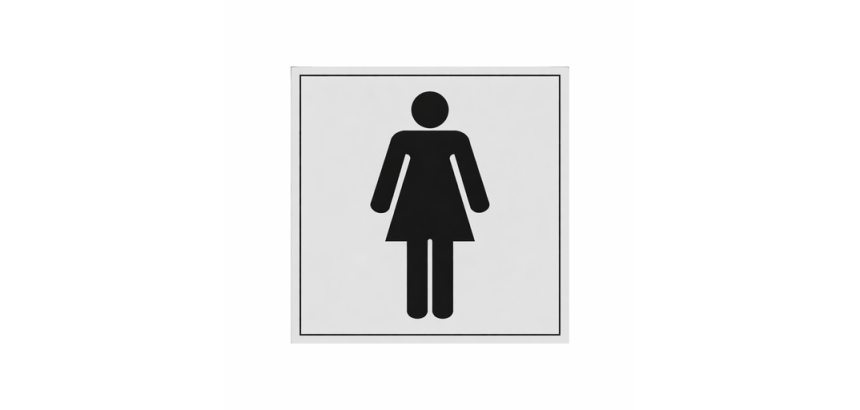 Panneau WC Femmes Vinyle ou PVC