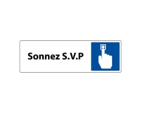 Panneau Sonnez S.V.P - Signalétique d'accueil