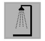 Pictogramme Douche carré