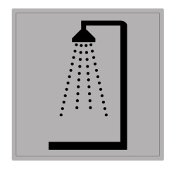 Pictogramme Douche carré