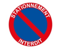 Panneau B6a1 « Stationnement interdit » – Signalisation parking Aludibond 3 mm 400 mm