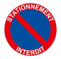 Panneau B6a1 « Stationnement interdit » – Signalisation parking Vinyle Souple Autocollant 200 mm